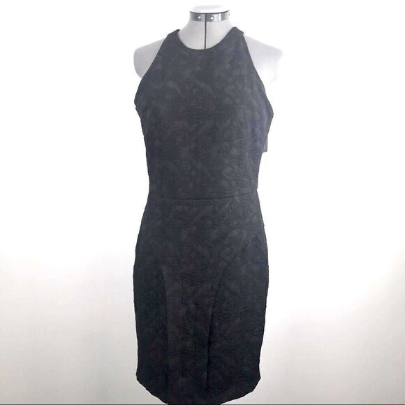 Kardashian Kollection Black Quilted Sleeveless Halter Dress NEW - Picture 1 of 15